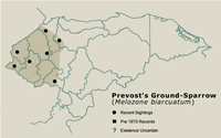 Prevost?s Ground-Sparrow Distribution Map