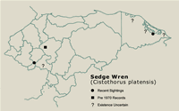 Sedge Wren Distribution Map