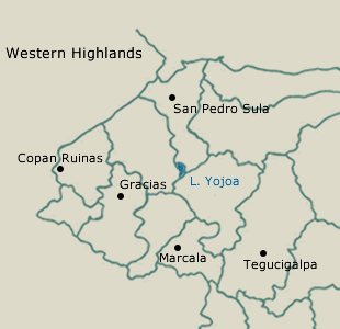 Highlands of western and southwestern Honduras Detail Map